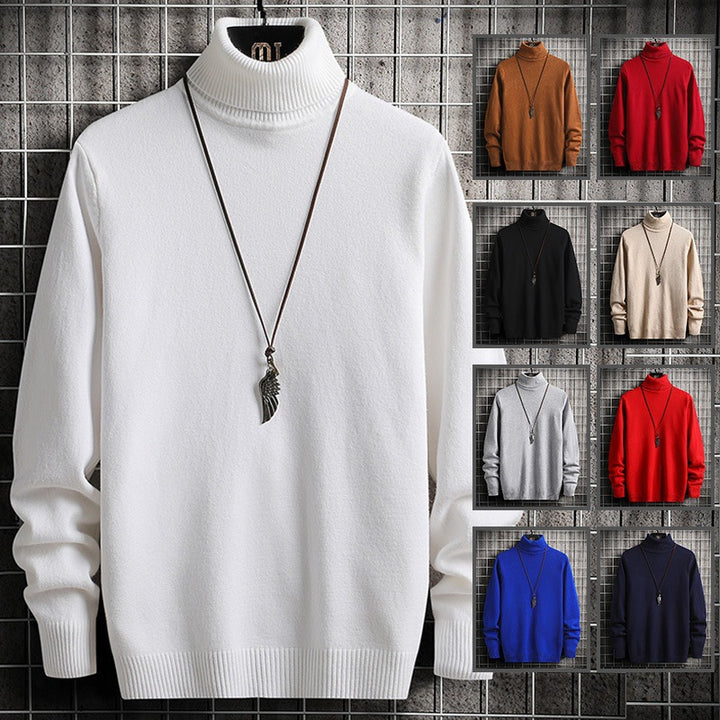 Men's high-quality thermal turtleneck sweater made of cotton blend with a soft feel and ribbed cuffs Mune Fashion