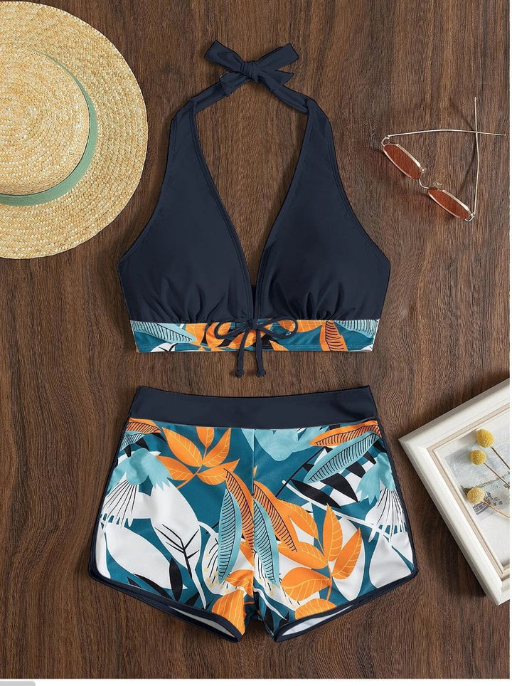 Women’s Sporty Bikini Set with Floral Design Mune Fashion