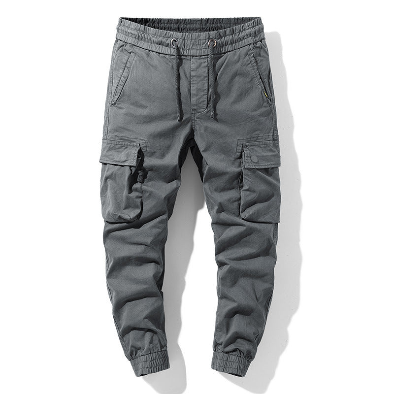 Men's Cargo Joggers with Elastic Waistband, Multi-Functional Pockets and Smocked Cuffs Mune Fashion