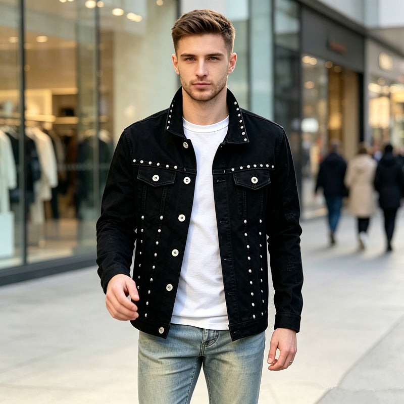 Men's Fashion Jeans Jacket with Studs Mune Fashion