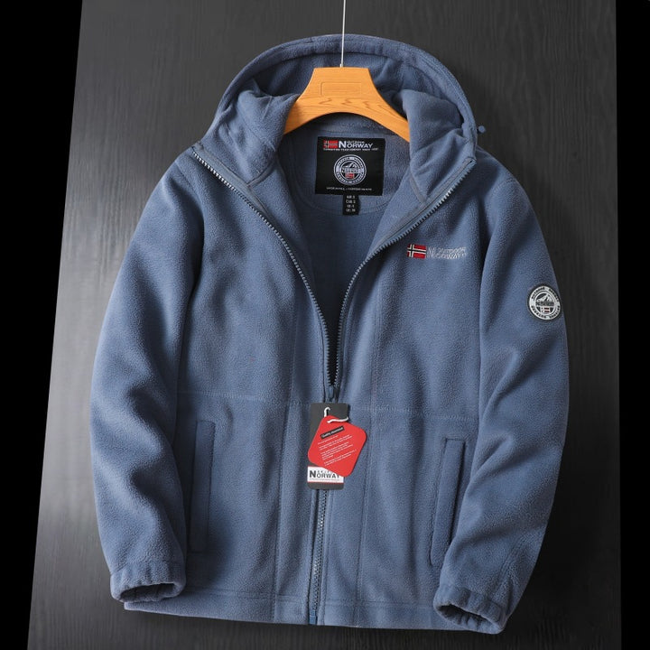 Women's Hooded Teddy Fleece Jacket with Full Zip, Elastic Cuffs and Slant Pockets Mune Fashion