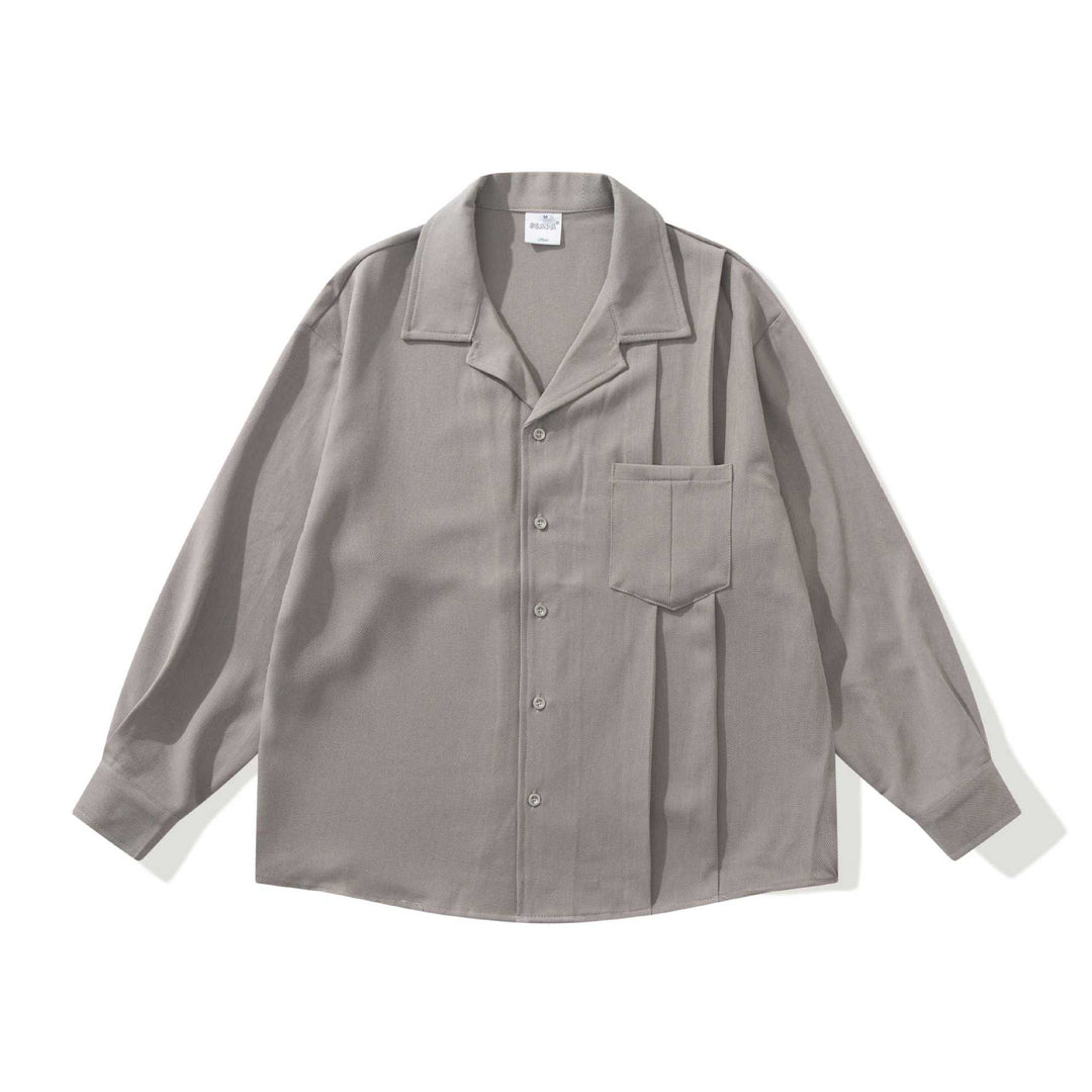 Unisex Oversize Shirt Jacket with Open Notch Collar and Chest Pocket Mune Fashion