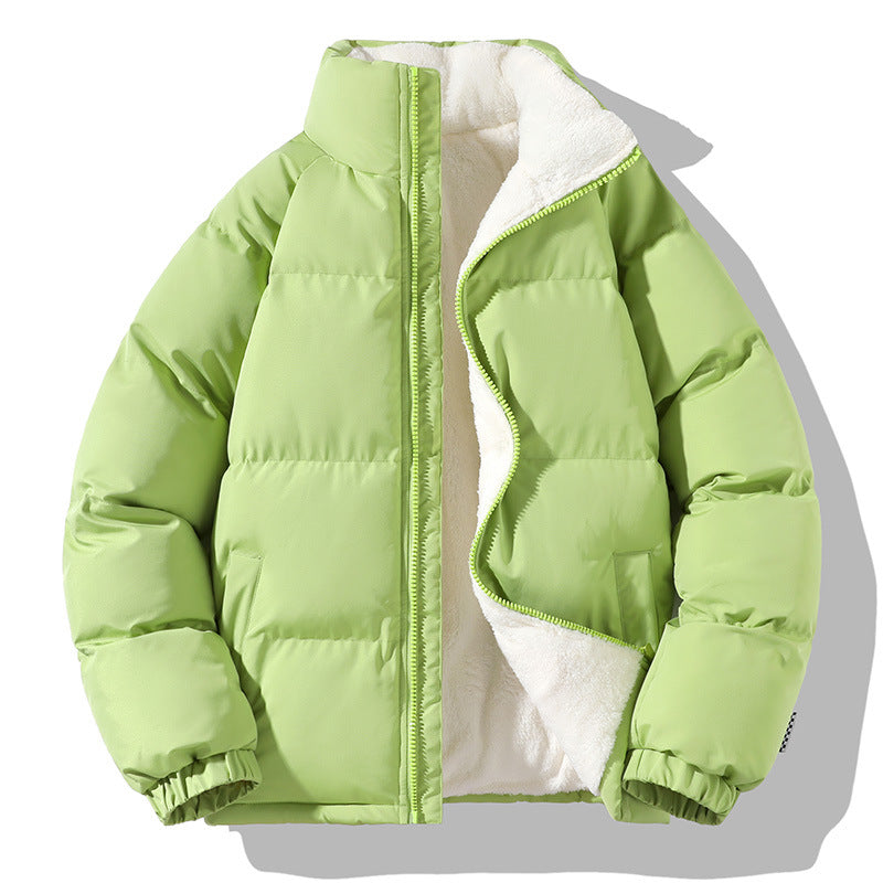Women Short Polar Quilted Jacket with Teddy Lining, Boxy Cut & Concealed Zipper Mune Fashion