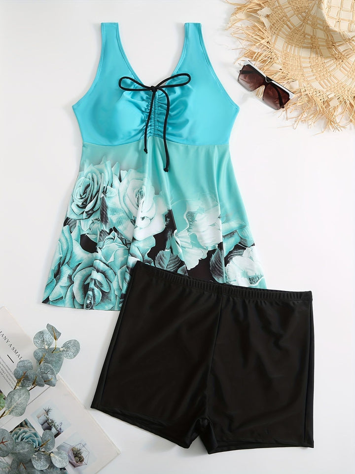 Women’s Swimsuit with High Cut and Flower Print Mune Fashion
