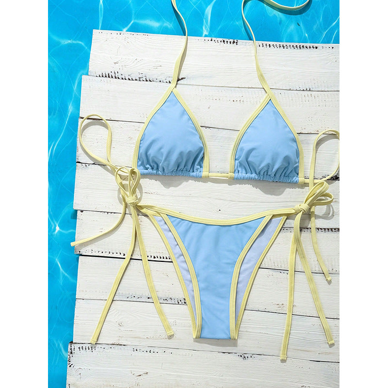Women Triangle Bikini with playful lacing details Mune Fashion