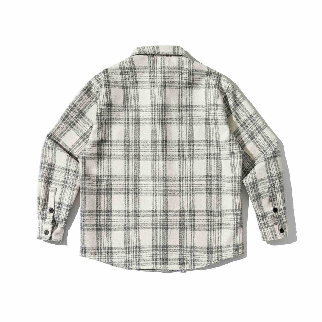 Men's Checked Teddy Fleece Overshirt with Chest Pocket Mune Fashion