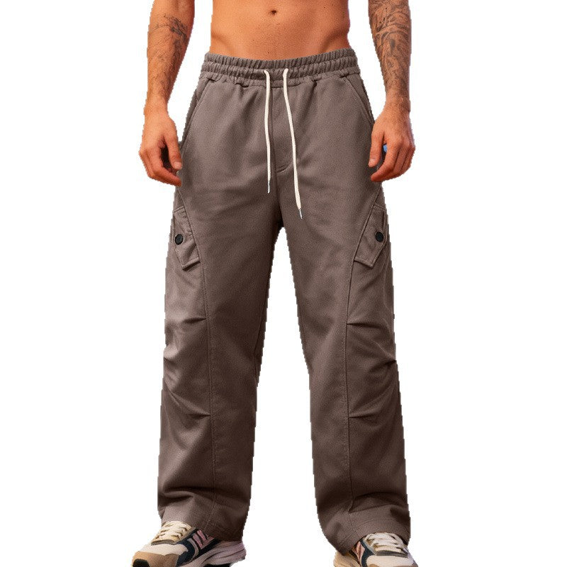 Men's Oversize Cargo Pants in Utility Streetwear Look with Drawstrings and Flap Pockets Mune Fashion