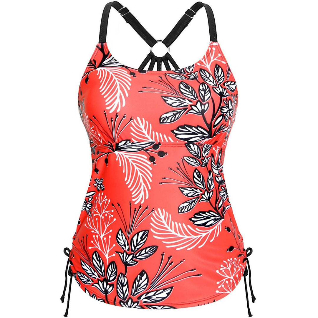 Ladies Tankini with floral pattern and adjustable straps Mune Fashion