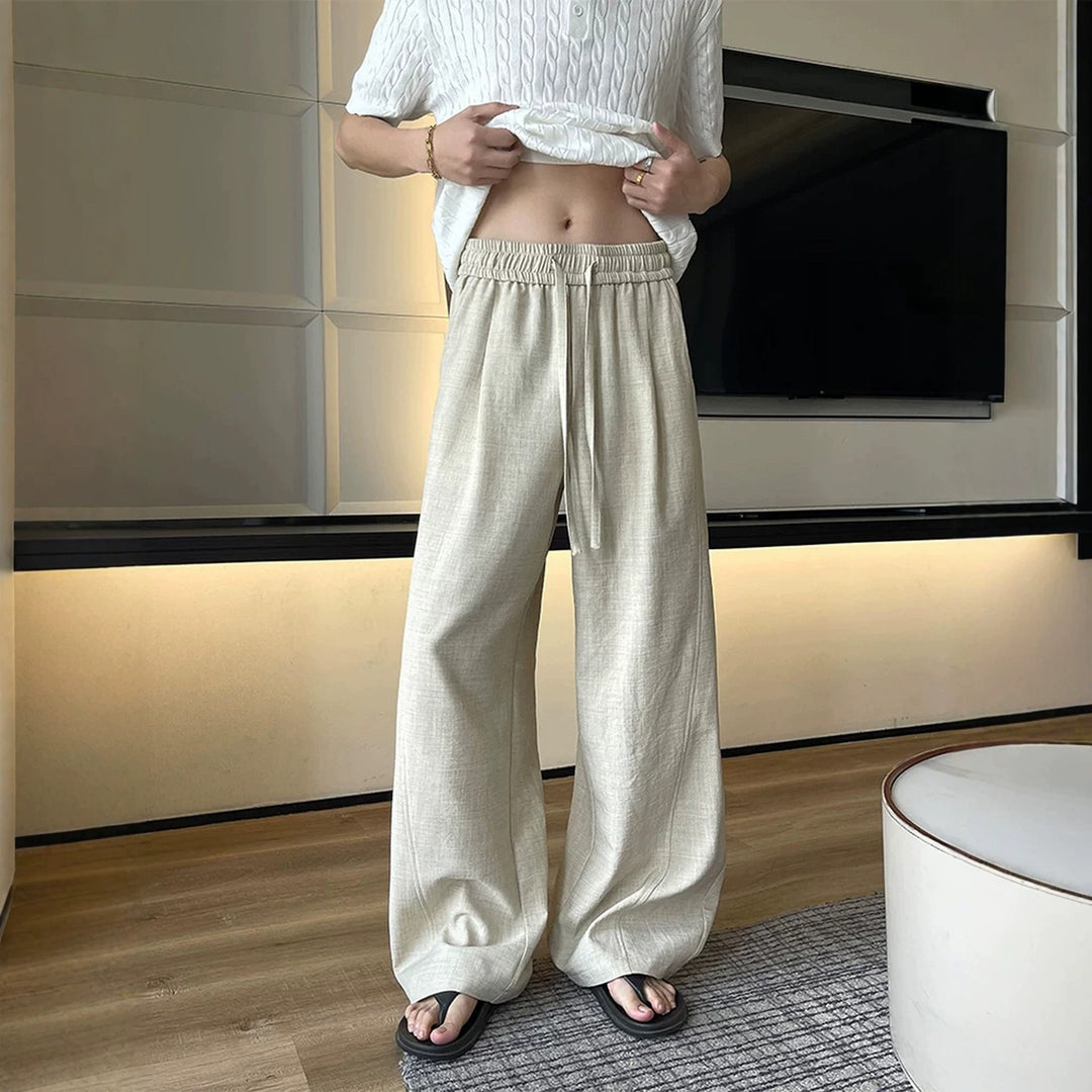Men's Relaxed Fit Fabric Trousers Mune Fashion