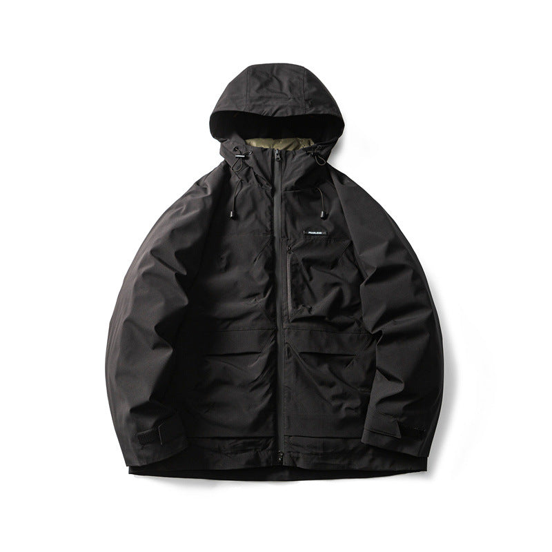 Men's Functional Outdoor Softshell Jacket with Hood and Multiple Pockets Mune Fashion