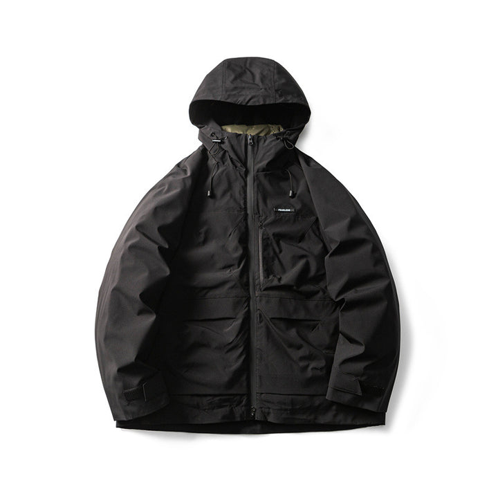 Men's Functional Outdoor Softshell Jacket with Hood and Multiple Pockets Mune Fashion