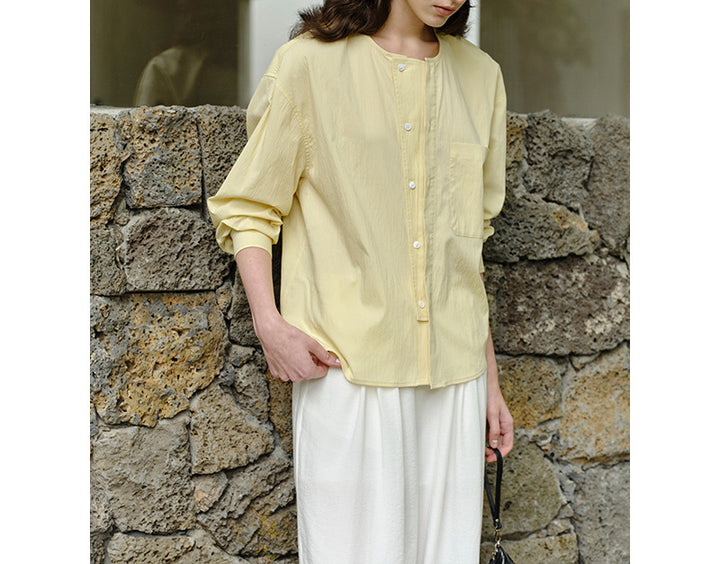 Women's Comfortable and Casual Blouse with Button Detail Mune Fashion