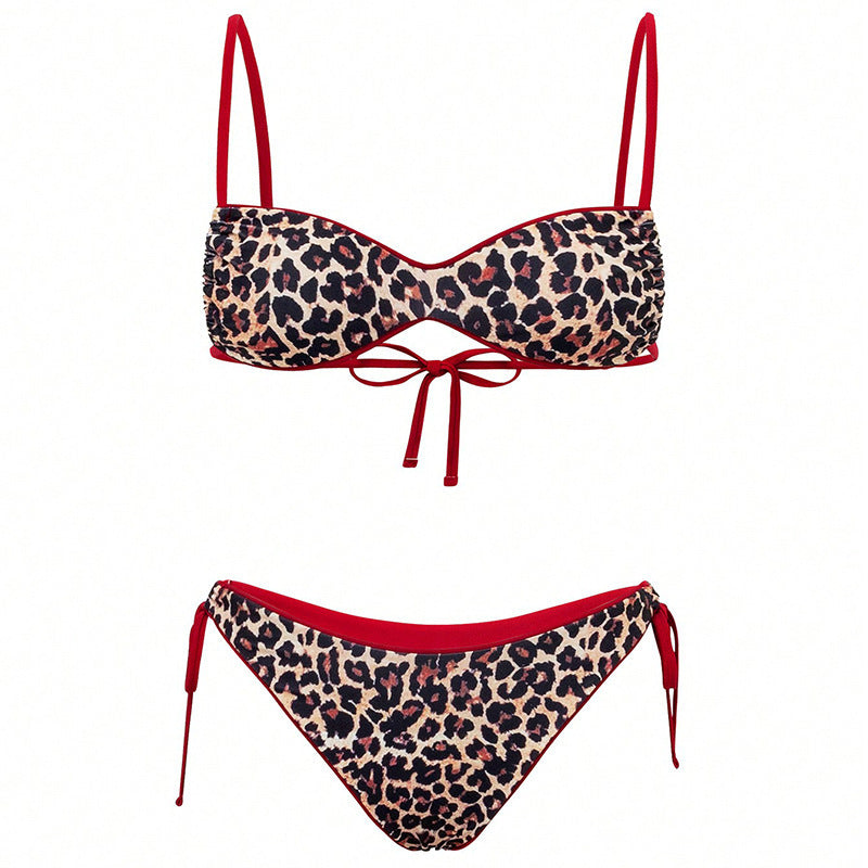 Women Push-Up Bikini with sophisticated animal print and adjustable straps Mune Fashion