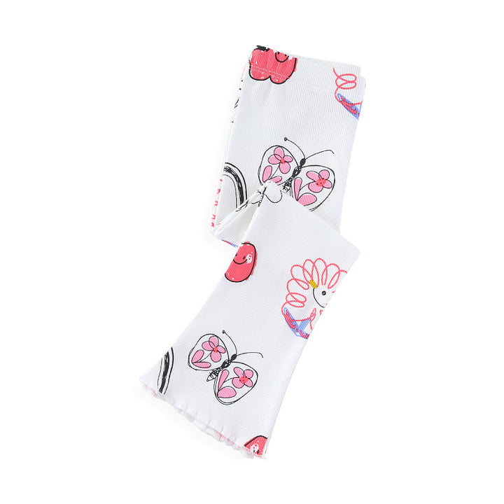 Girls' leggings with colorful, playful pattern Mune Fashion