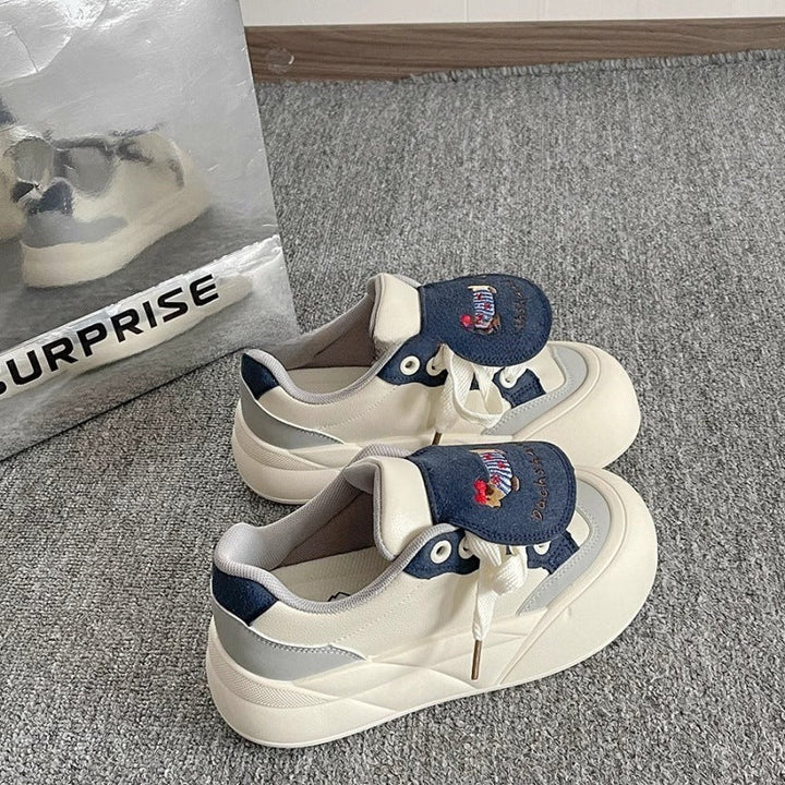 Women Playful Sneakers with Animal Appliqués and Comfortable Velcro Closure Mune Fashion