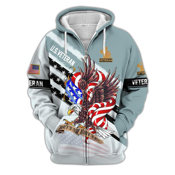 Men's hoodie with American veteran motif Mune Fashion
