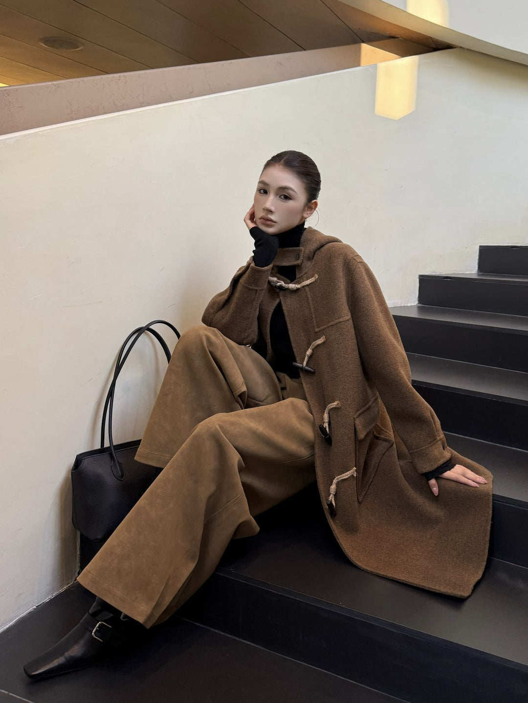 Women's wool duffle coat with toggle closures and oversized fit Mune Fashion