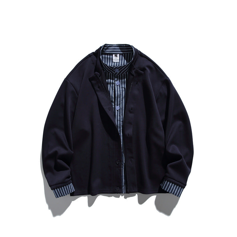 Men's two-layer transitional jacket with integrated shirt insert Mune Fashion