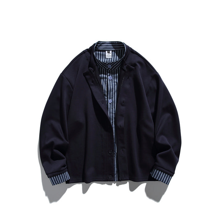 Men's two-layer transitional jacket with integrated shirt insert Mune Fashion