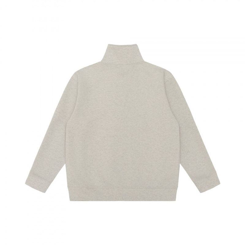 Unisex Oversize Sweatshirt with half zip, stand-up collar and kangaroo pocket Mune Fashion