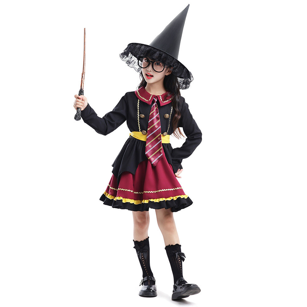 Women's Witch Costume with Colorful Accents Mune Fashion