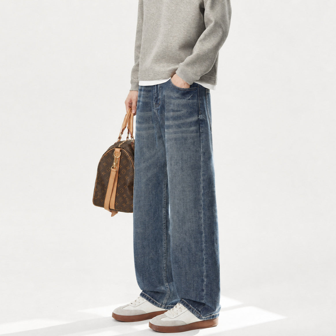 Women High-waisted straight-cut cropped jeans Mune Fashion