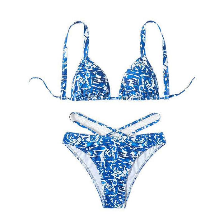 Women's Colorful Triangle Bikini with Adjustable Straps Mune Fashion