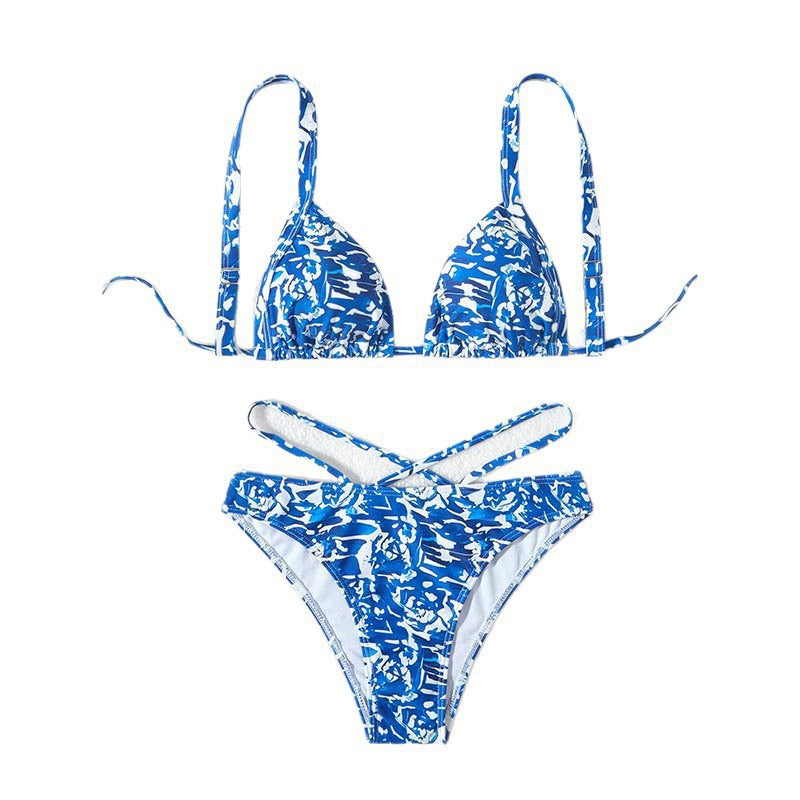 Women's Colorful Triangle Bikini with Adjustable Straps Mune Fashion