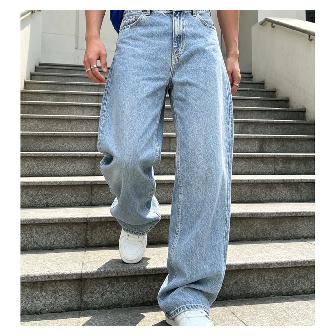Women Stylish Wide Cut Jeans Mune Fashion