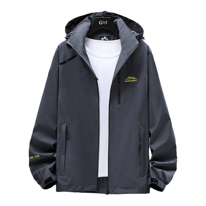 Women Lightweight Water-Repellent Outdoor Jacket with Hood, Chest Zip and Adjustable Cuffs Mune Fashion