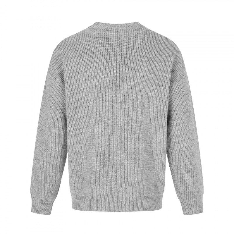 Unisex Soft Oversized Ribbed Sweater with Relaxed Fit and Tonal Texture Mune Fashion