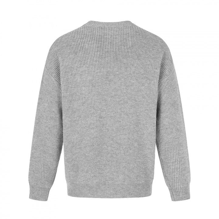 Unisex Soft Oversized Ribbed Sweater with Relaxed Fit and Tonal Texture Mune Fashion