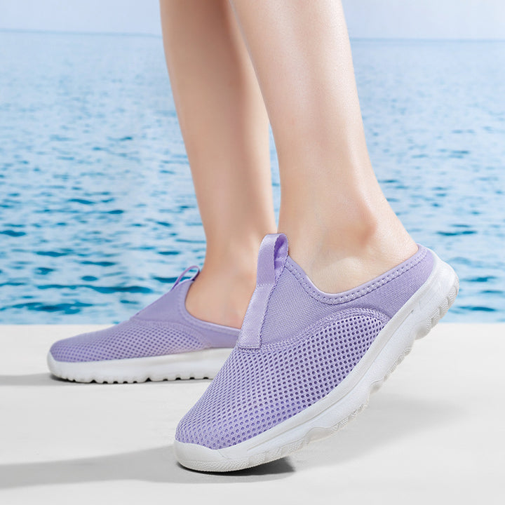 Women’s lightweight quick-drying beach and pool slippers made of breathable honeycomb mesh with flexible profiled lightweight sole Mune Fashion