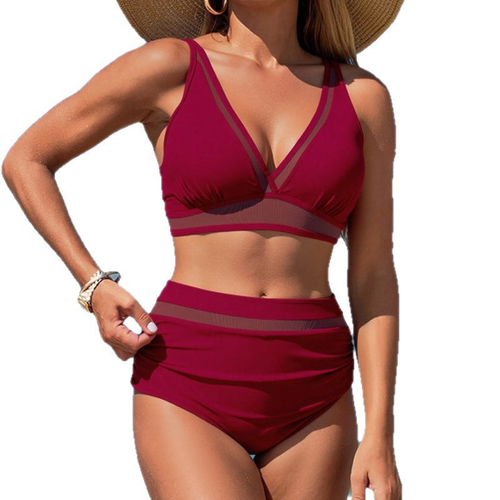 Women's High-Waisted Bikini with Molded Top Mune Fashion