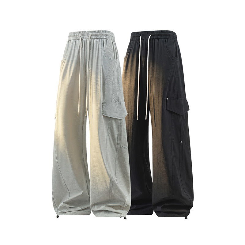 Damen Extraweite Cargo-Hose mit Tunnelzugbund, Klappentaschen und verstellbarem Beinabschluss Mune Fashion