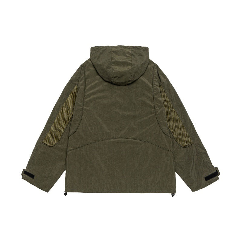Unisex Oversize Utility Parka with Hood, Mesh Inserts and Concealed Front Flap Mune Fashion
