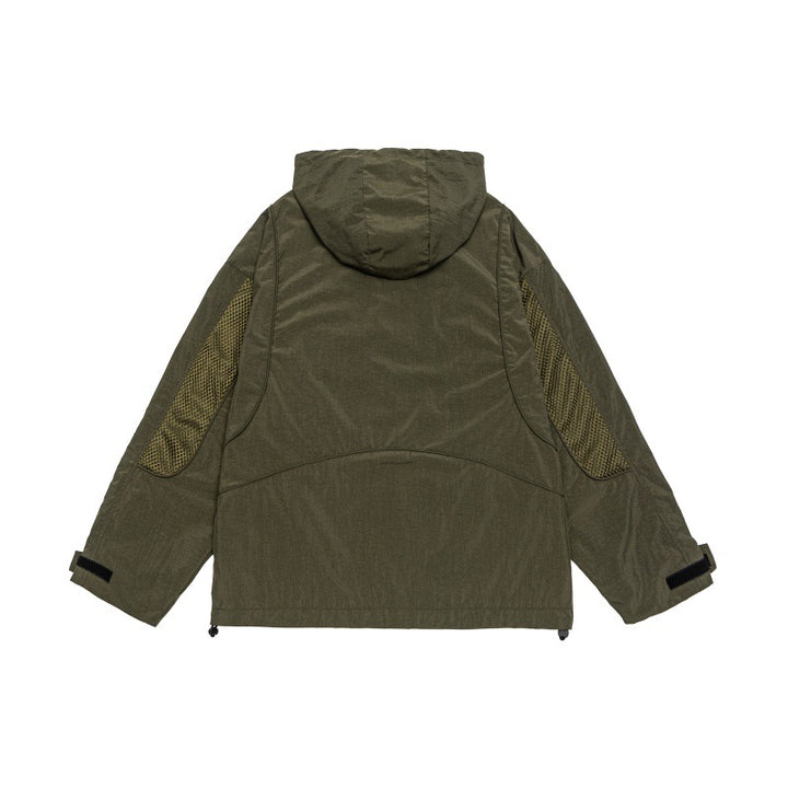 Unisex Oversize Utility Parka with Hood, Mesh Inserts and Concealed Front Flap Mune Fashion