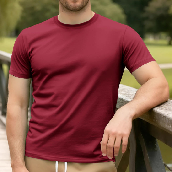 Men's Nan Basic Short Sleeve T-Shirt made of high-quality cotton blend with round neck, flat seams, and regular fit Mune Fashion