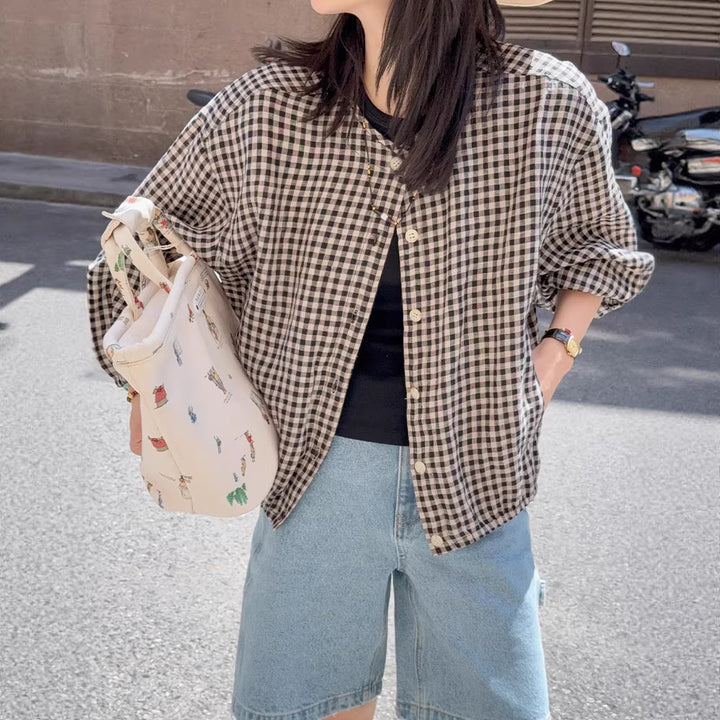 Women Casual Long Sleeve Blouse Mune Fashion