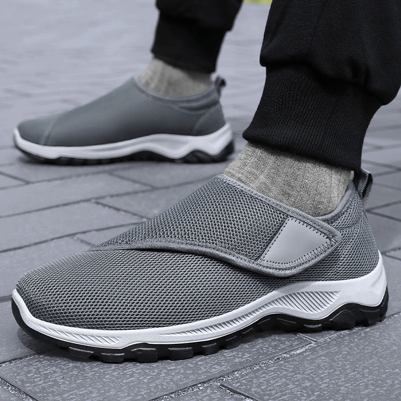 Men's breathable slip-on mesh sneakers with Velcro, padded comfort sole and slip-resistant profile sole Mune Fashion