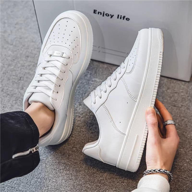 Unisex minimalist Court Sneaker with perforated toe cap and padded comfort insole Mune Fashion