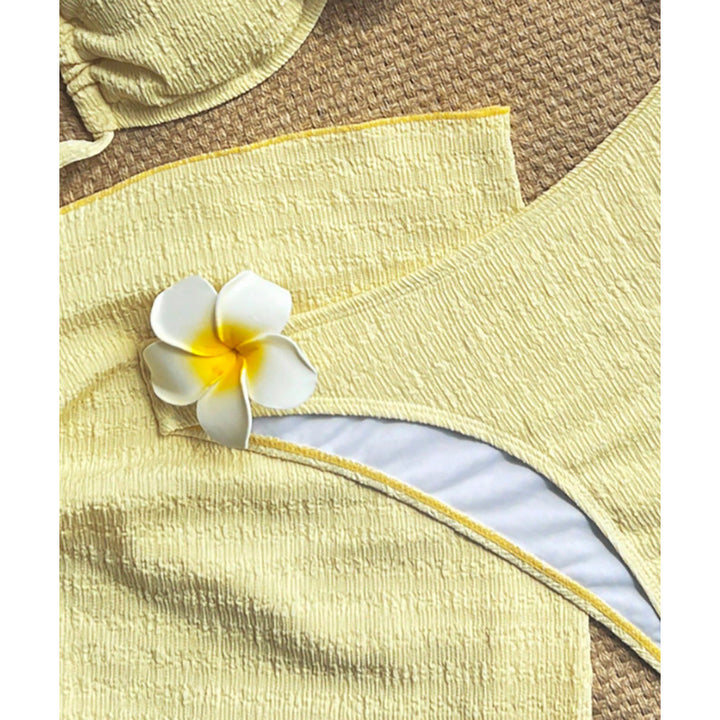Women's bandeau bikini set with elegant wrap skirt Mune Fashion
