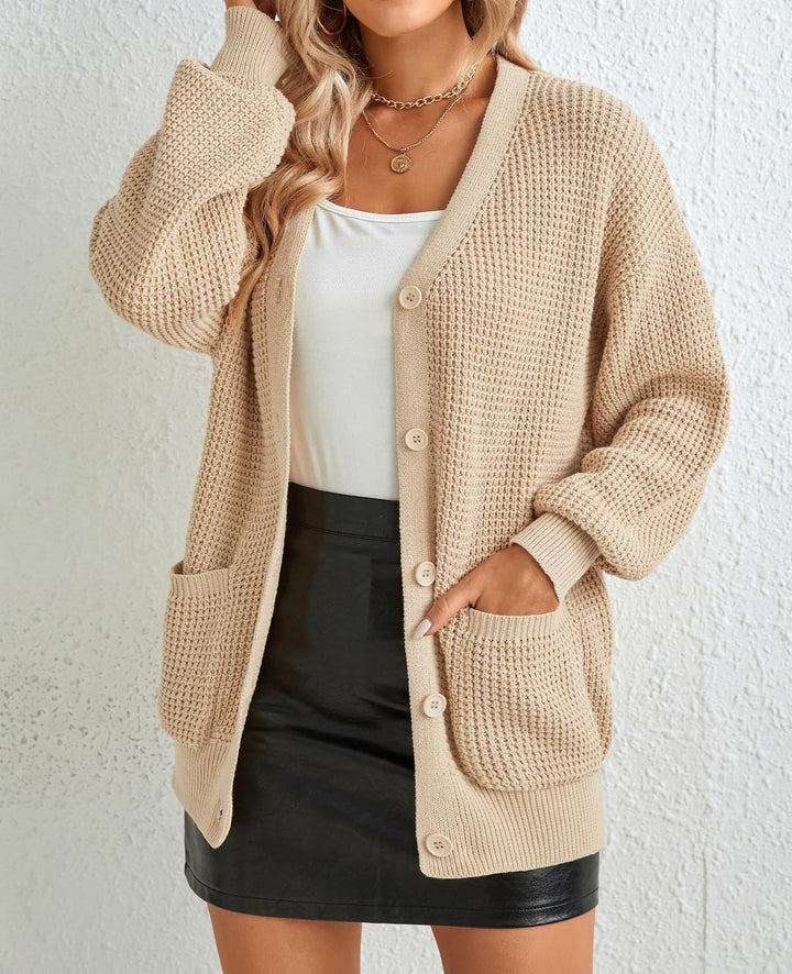 Ladies Chunky Knit Cardigan