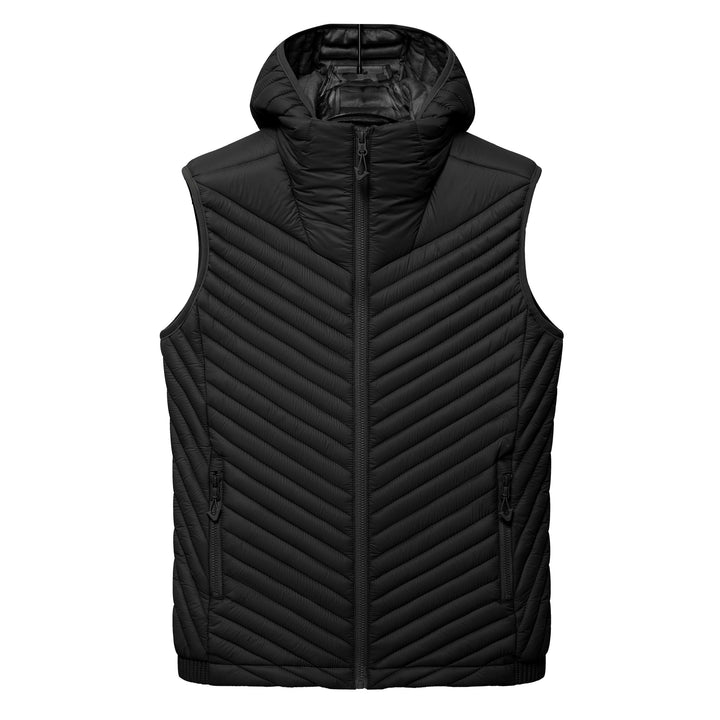 Women's ultralight quilted hooded vest with thermal filling and high standing collar Mune Fashion