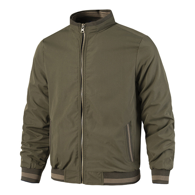 Men's sporty bomber jacket with high collar and practical pockets Mune Fashion