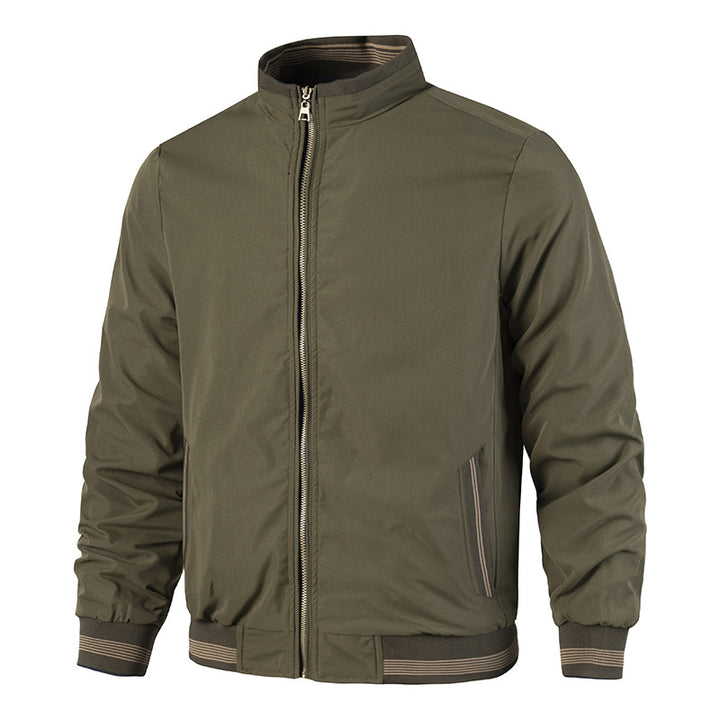 Men's sporty bomber jacket with high collar and practical pockets Mune Fashion