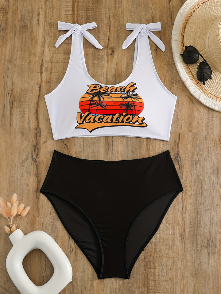 Women's Crop Top Bikini Set with Playful Bows Mune Fashion