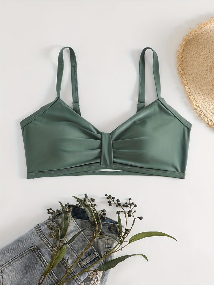 Women's Triangle Bikini Top with Modern Graphic Pattern Mune Fashion