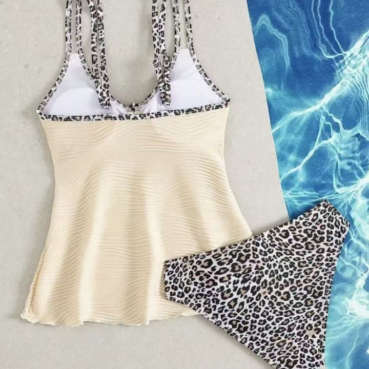 Ladies Tankini with ruched top and playful drawstring Mune Fashion