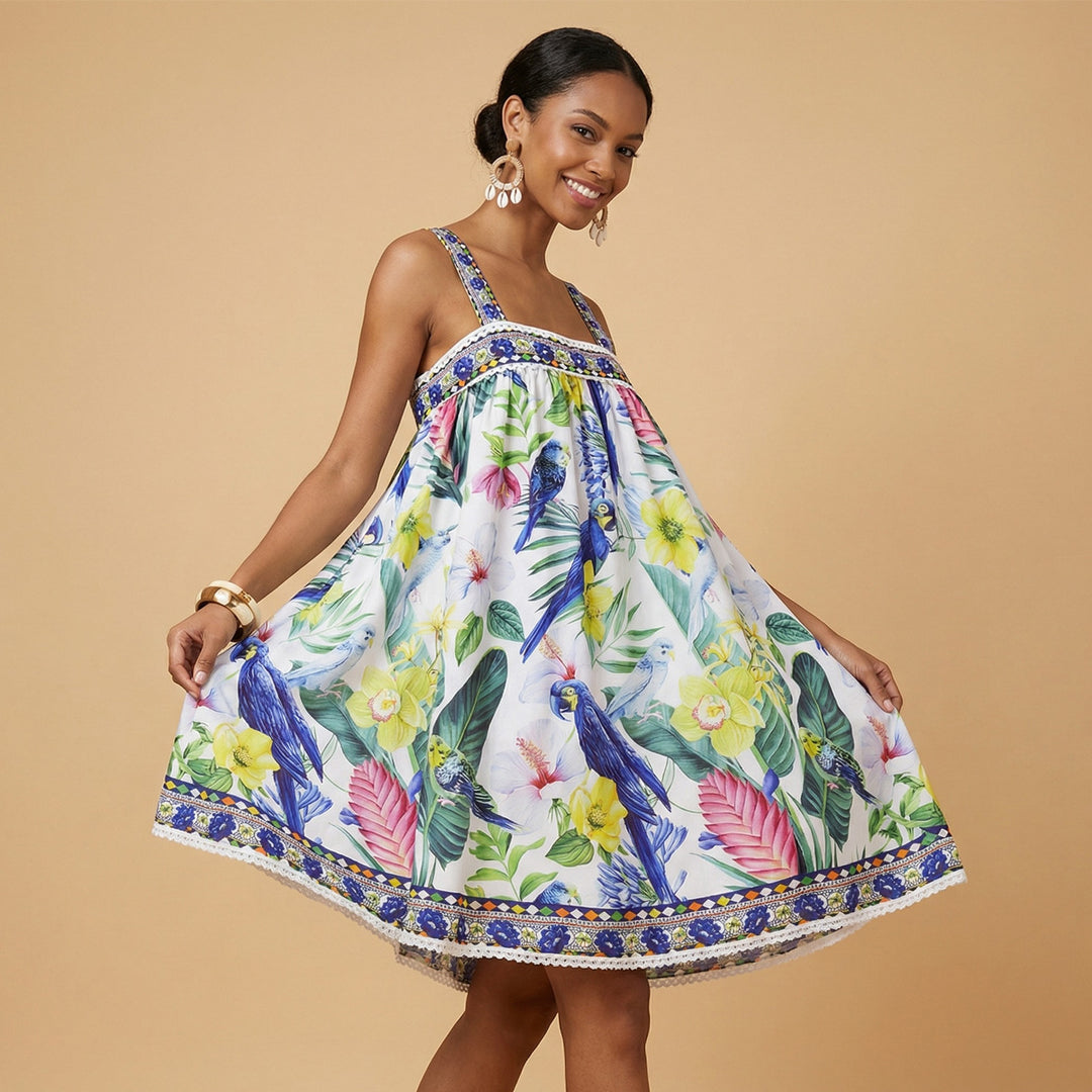 Women's airy summer dress with floral pattern Mune Fashion